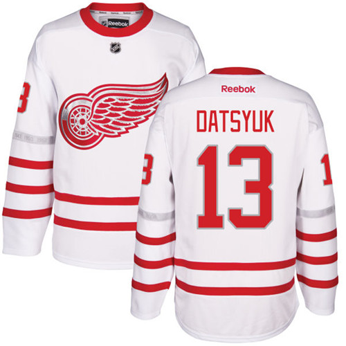 Kinder Detroit Red Wings Eishockey Trikot Pavel Datsyuk #13 Reebok Weiß 2017 Centennial Classic